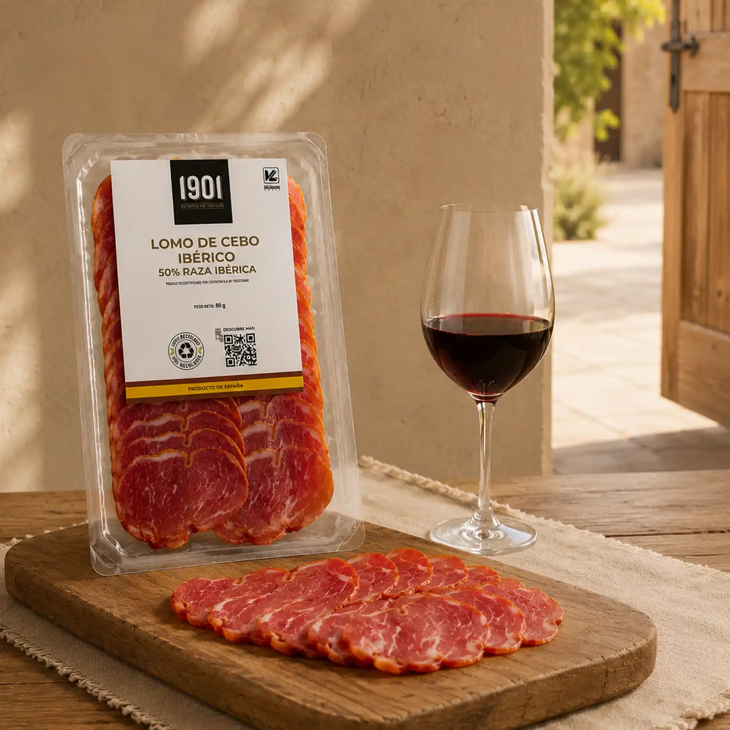 Loncheado Lomo Ibérico 80 g Marca 1901