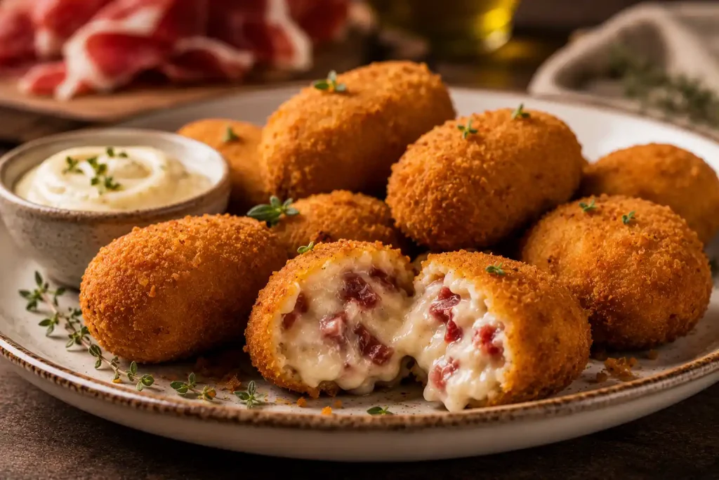 Croquetas cremosas de jamón ibérico